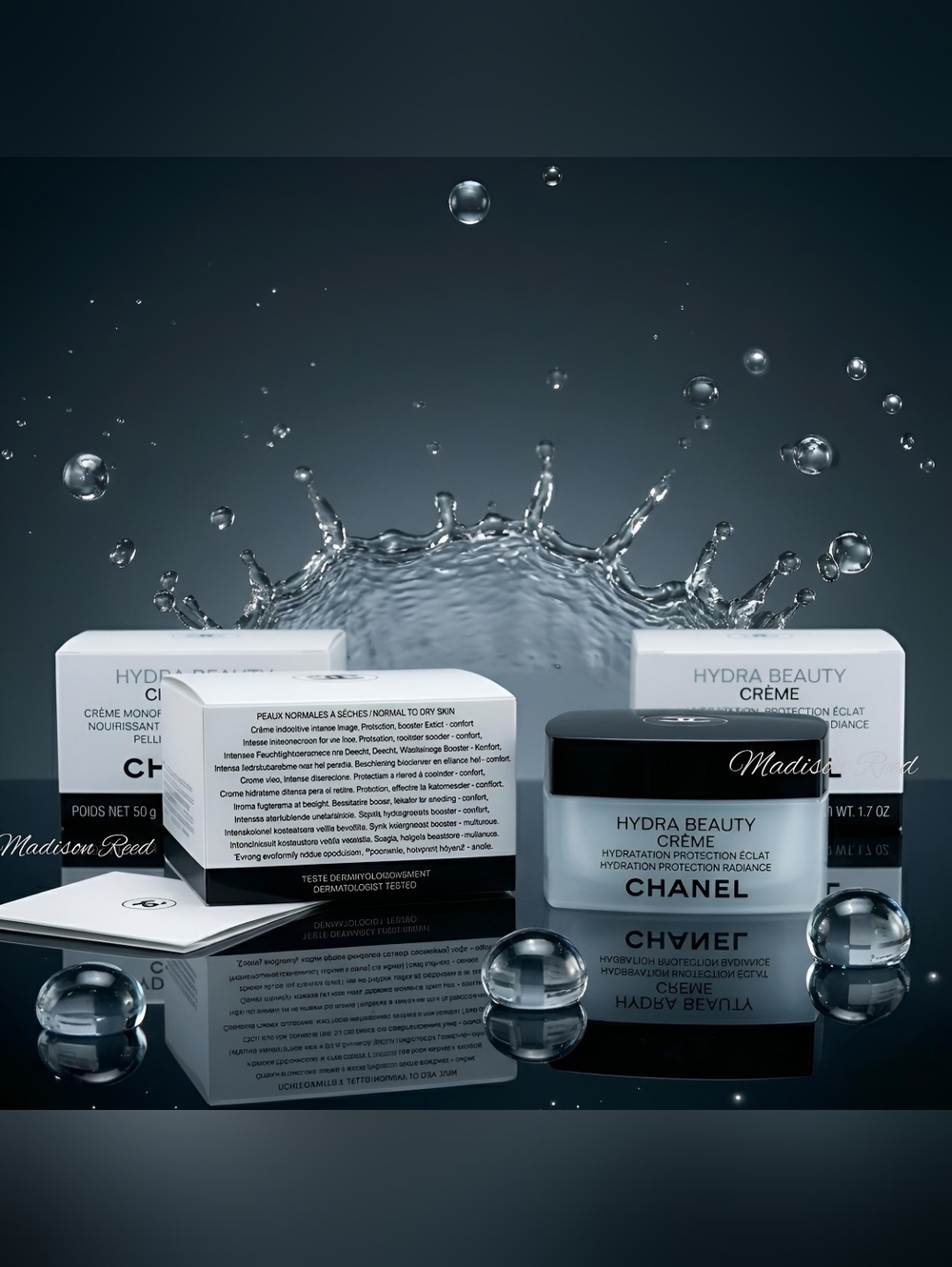 Chanel Hydra Beauty Crème - Hydration & Radiance (White/Black)